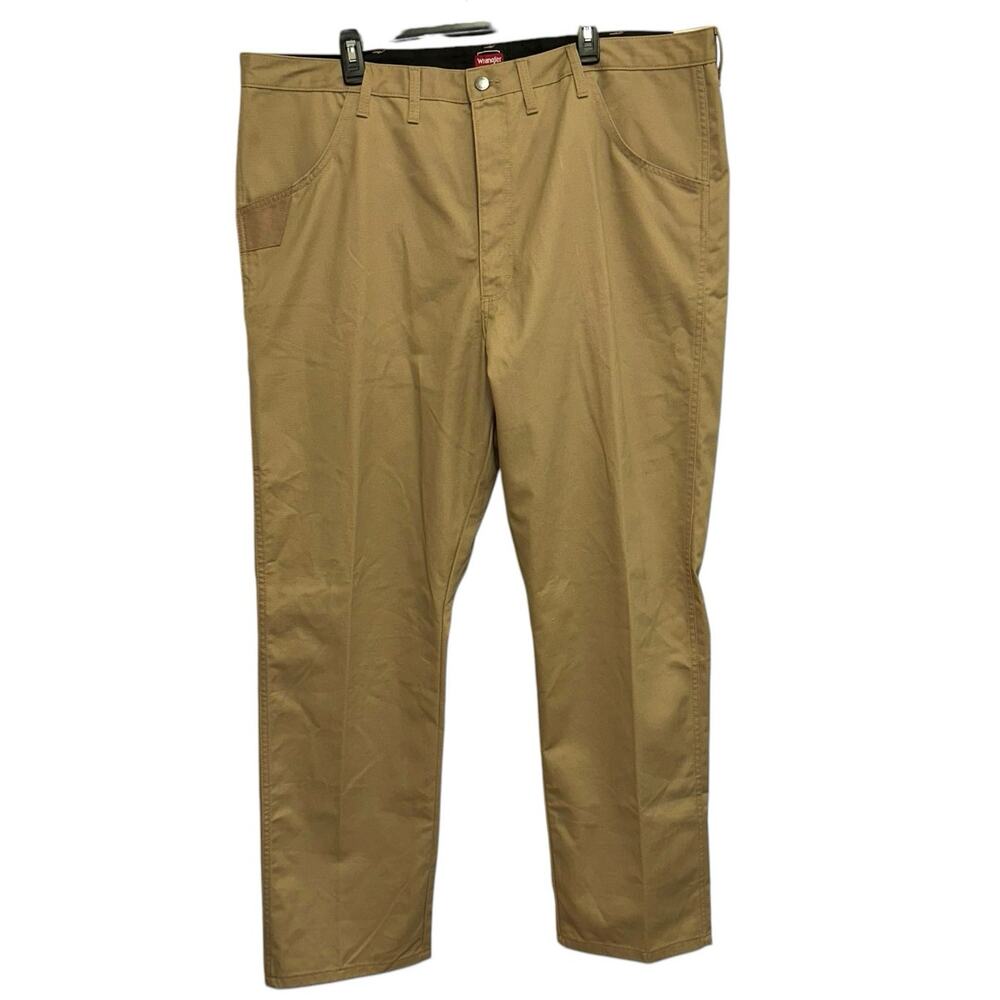 Wrangler Work Pants 44x32 Relaxed Fit Khaki Utility Carpenter NWT Mens Durable